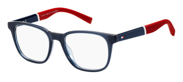 Premium Men Tommy Hilfiger Eyeglasses: TH 1907 - Blue Red - SpecSMART Eye Clinic (Diagonal View)